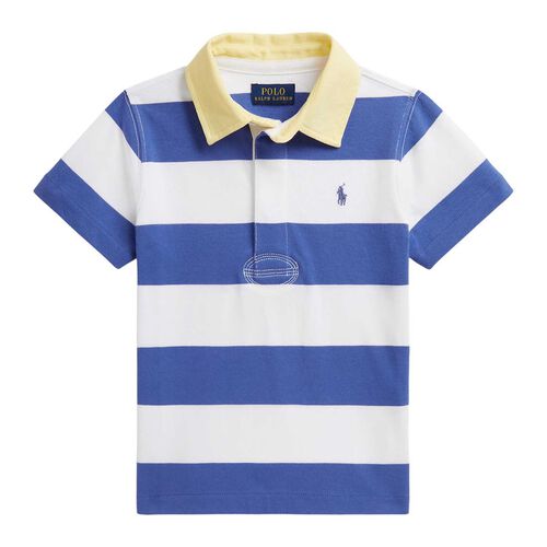 Polo Ralph Lauren Striped Cotton Short-Sleeve Rugby Shirt 3-7Y